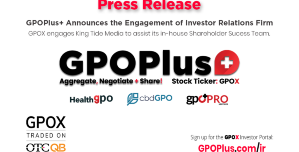 GPOPlus Announces the Engagement of Investor Relations Firm