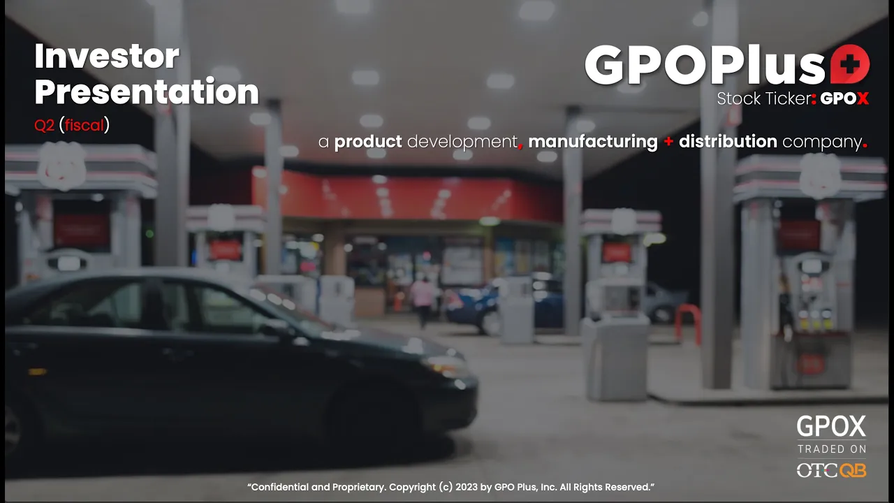 GPO Plus (OTCQB- GPOX) | CEO Brett H. Pojunius - Investor presentation